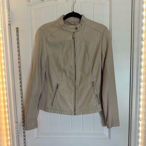 Calvin Klein Tan Leather Jacket (SM) Never Worn